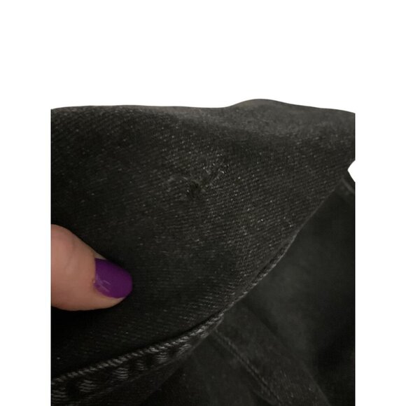 Re/Done Womens High-Rise Straight Leg Black Denim Jeans Size 29 - Picture 7 of 9